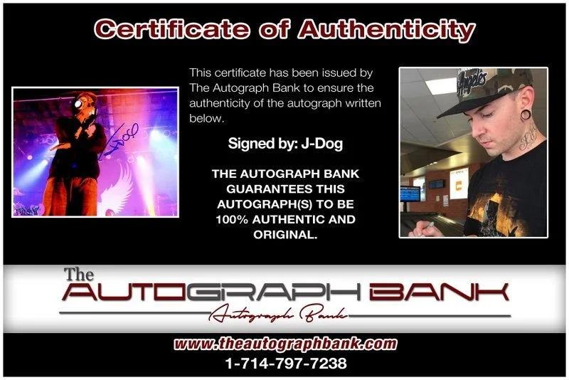 J-Dog — J-Dog Hollywood Undead authentic signed RAPPER 8x10 photo W/Cert Autographed A30, image 2