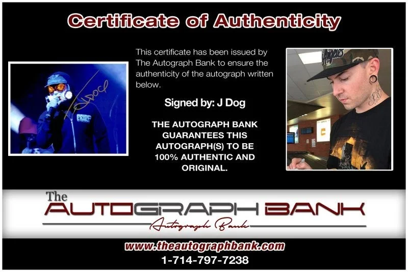 J-Dog — J-Dog Hollywood Undead authentic signed RAPPER 8x10 photo W/Cert Autographed A8, image 2