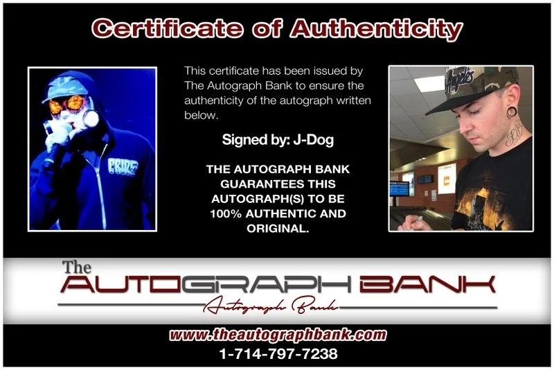 J-Dog — J-Dog Hollywood Undead authentic signed RAPPER 8x10 photo W/Cert Autographed A34, image 2