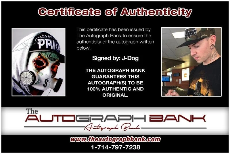 J-Dog — J-Dog Hollywood Undead authentic signed RAPPER 8x10 photo W/Cert Autographed A25, image 2