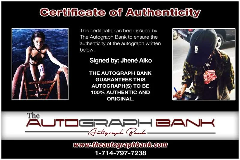 Jhene Aiko — Jhene Aiko authentic signed rap 8x10 photo W/Certificate Autographed (A00663), image 2
