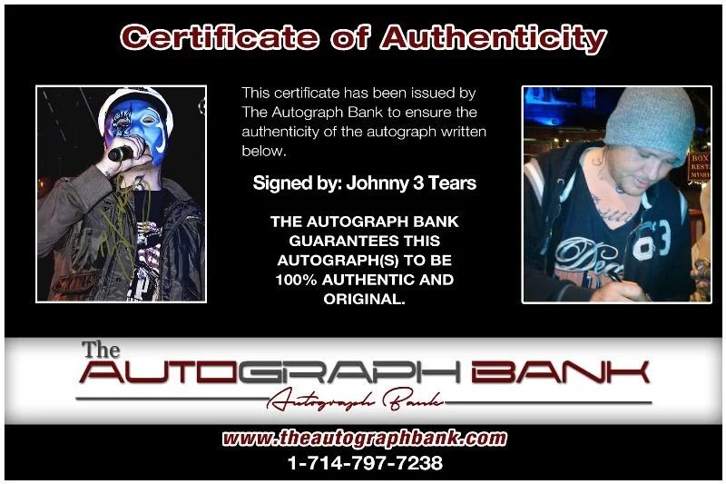 Johnny 3 Tears — Johnny 3 Tears authentic signed RAPPER 8x10 photo W/Cert Autographed 81132016-u1, изображение 2