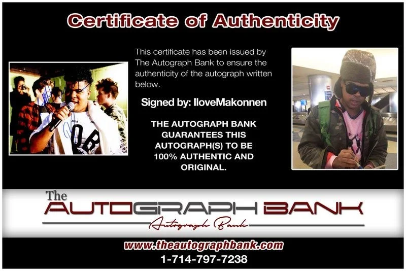 Ilovemakonnen — Singer Ilovemakonnen authentic signed RAPPER 8x10 photo W/Cert Autographed A6, изображение 2