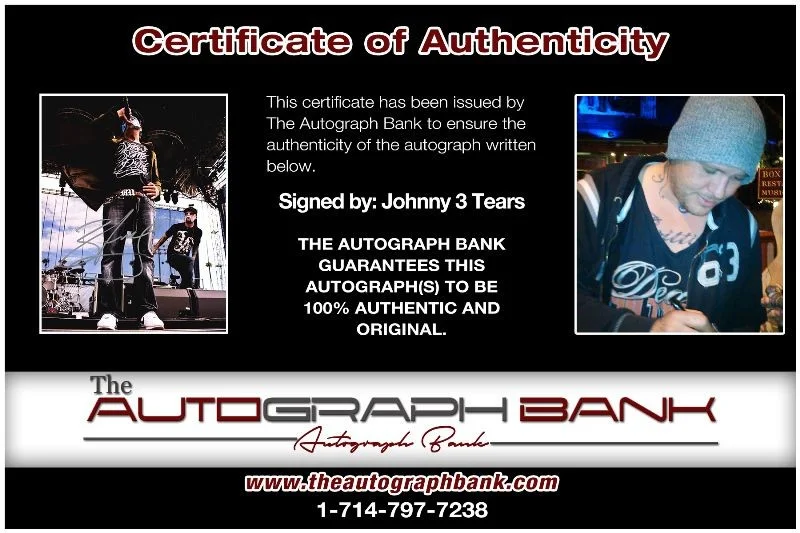 Johnny 3 Tears — Johnny 3 Tears authentic signed RAPPER 8x10 photo W/Cert Autographed 81132016-a1, изображение 2