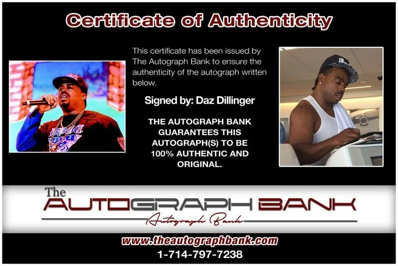 Daz Dillinger — Daz Dillinger Tha Dogg Pound authentic signed 8x10 photo W/ Certificate A9, image 2