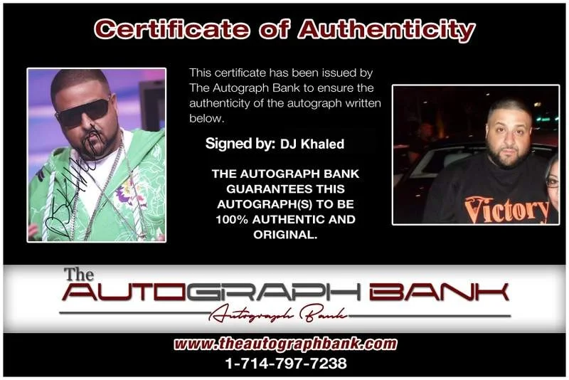 Dj Khaled — Dj Khaled authentic signed rap 8x10 photo W/Certificate Autographed (A0248), image 2