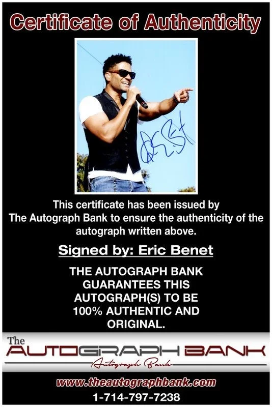 Eric Benet — Eric Benet authentic signed RAPPER 8x10 photo W/ Certificate Autographed (A13), image 2