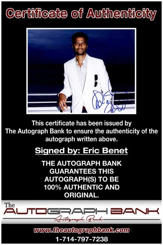 Eric Benet — Eric Benet authentic signed RAPPER 8x10 photo W/ Certificate Autographed (A2), image 2