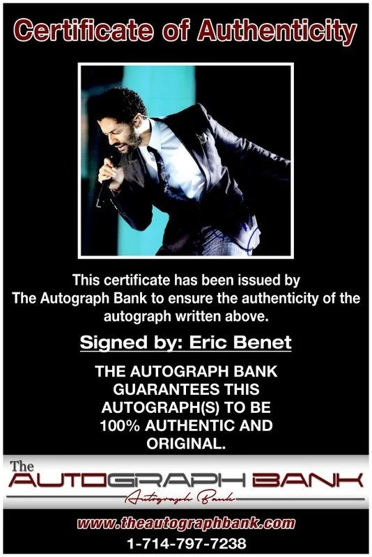 Eric Benet — Eric Benet authentic signed RAPPER 8x10 photo W/ Certificate Autographed (A3), image 2