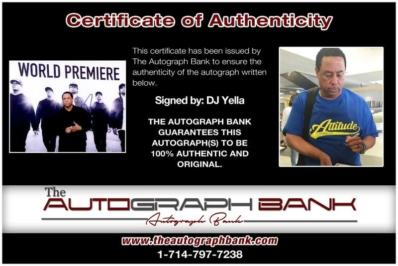 Dj Yella — Dj Yella N.W.A. authentic signed RAPPER 8x10 photo W/ Certificate Autographed A7, изображение 2