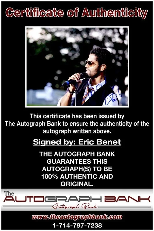 Eric Benet — Eric Benet authentic signed RAPPER 8x10 photo W/ Certificate Autographed (A5), image 2