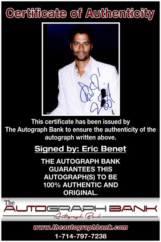 Eric Benet — Eric Benet authentic signed RAPPER 8x10 photo W/ Certificate Autographed (A9), image 2
