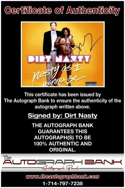 Dirt Nasty — Dirt Nasty authentic signed RAPPER 8x10 photo W/ Certificate Autographed (A10), изображение 2