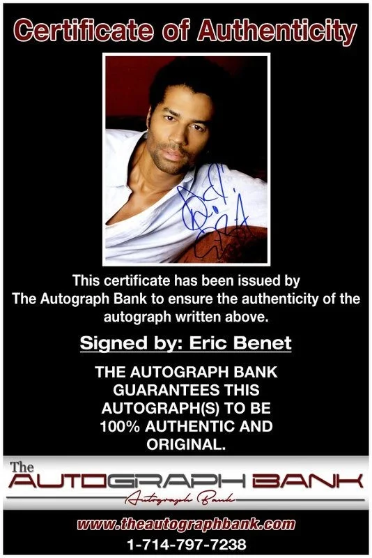 Eric Benet — Eric Benet authentic signed RAPPER 8x10 photo W/ Certificate Autographed (A8), image 2