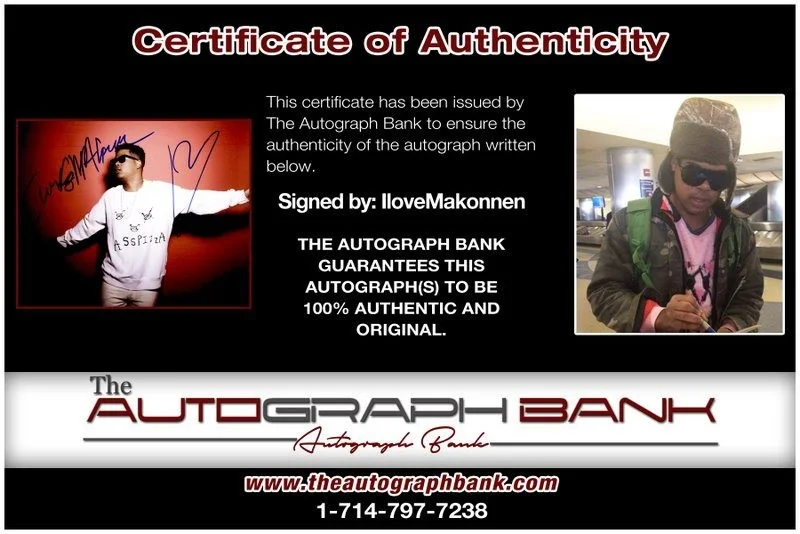 Ilovemakonnen — Singer Ilovemakonnen authentic signed RAPPER 8x10 photo W/Cert Autographed A1, изображение 2