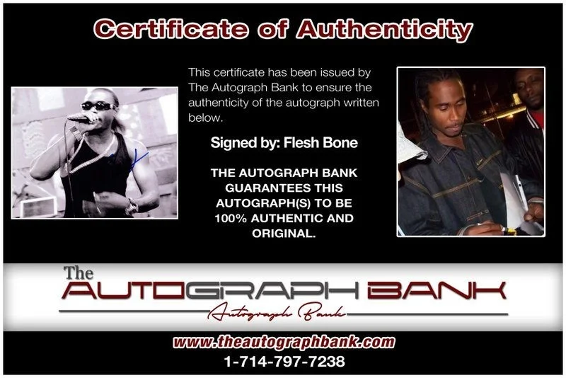 Flesh Bone — Flesh Bone Thugs N Harmony authentic signed 8x10 photo W/ Certificate A9, image 2