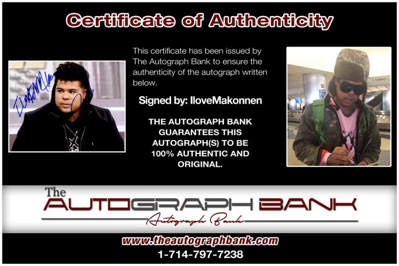 Ilovemakonnen — Singer Ilovemakonnen authentic signed RAPPER 8x10 photo W/Cert Autographed A10, image 2