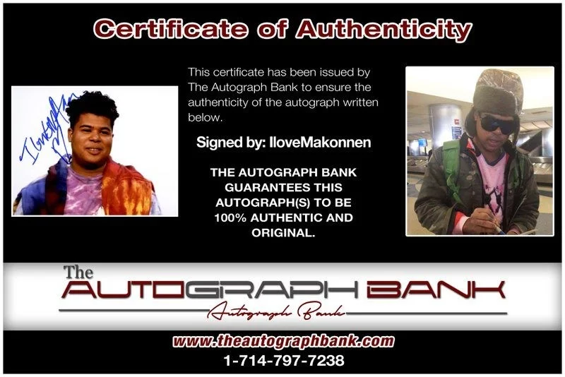 Ilovemakonnen — Singer Ilovemakonnen authentic signed RAPPER 8x10 photo W/Cert Autographed A13, изображение 2