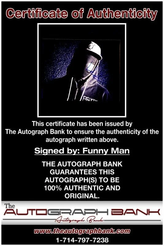 Funny Man — Funny Man Hollywood Undead authentic signed 8x10 photo W/ Certificate A10, изображение 2