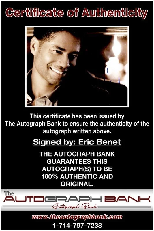 Eric Benet — Eric Benet authentic signed RAPPER 8x10 photo W/ Certificate Autographed (A1), image 2