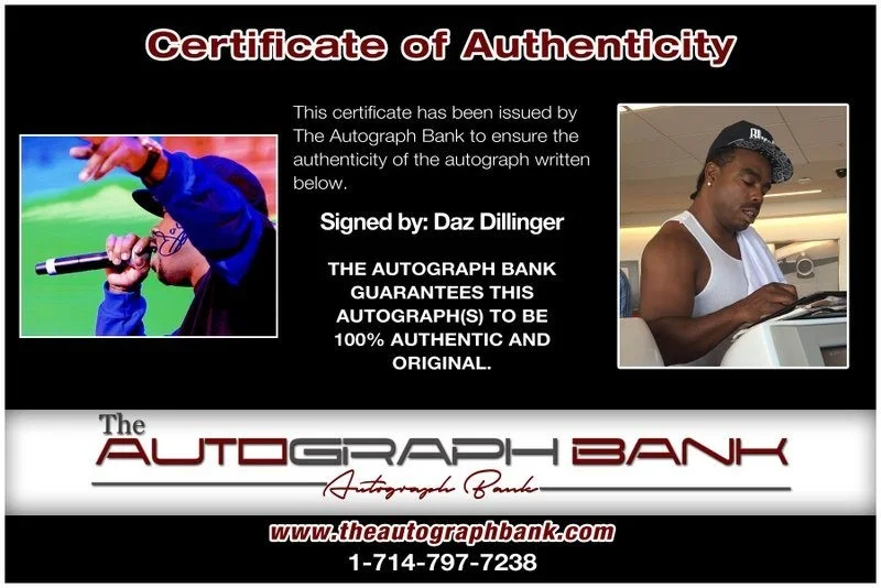 Daz Dillinger — Daz Dillinger Tha Dogg Pound authentic signed 8x10 photo W/ Certificate A6, image 2