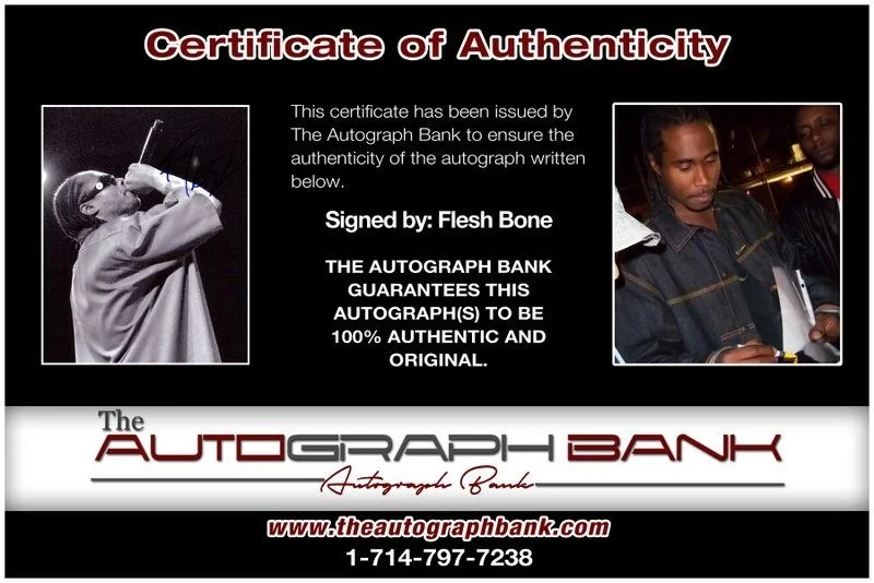 Flesh Bone — Flesh Bone Thugs N Harmony authentic signed 8x10 photo W/ Certificate A12, image 2