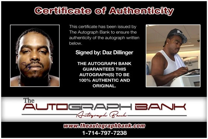 Daz Dillinger — Daz Dillinger Tha Dogg Pound authentic signed 8x10 photo W/ Certificate A8, изображение 2