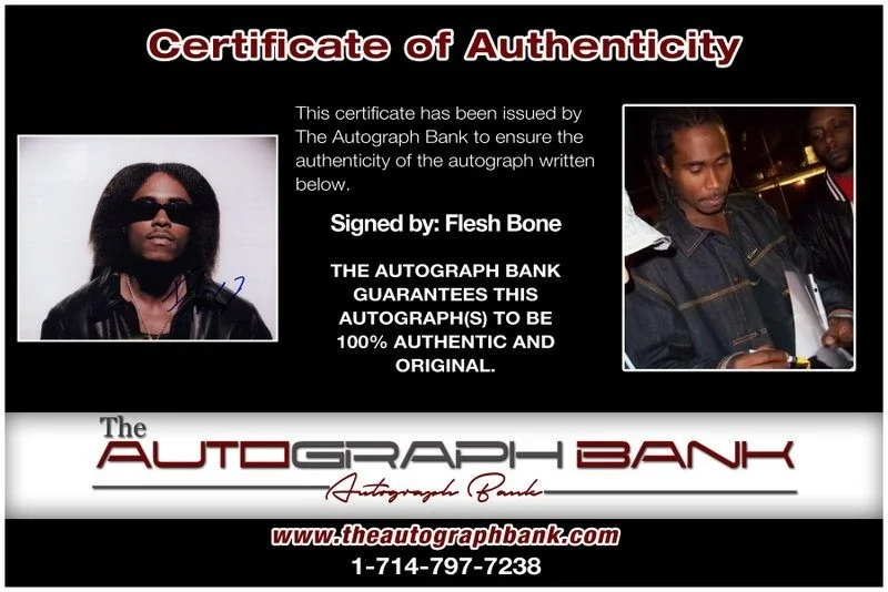 Flesh Bone — Flesh Bone Thugs N Harmony authentic signed 8x10 photo W/ Certificate A10, image 2