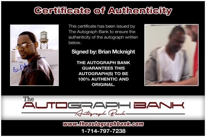 Brian Mcknight — Brian Mcknight authentic signed RAPPER 8x10 photo W/ Certificate Autographed A14, image 2