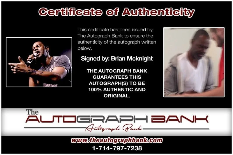 Brian Mcknight — Brian Mcknight authentic signed RAPPER 8x10 photo W/ Certificate Autographed A19, image 2