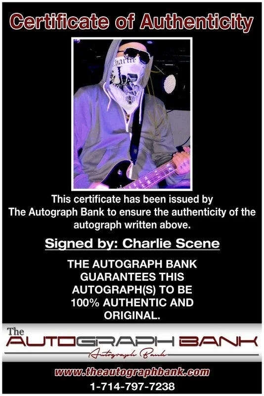 Charlie Scene — Charlie Scene Hollywood Undead authentic signed 8x10 photo W/ Certificate A11, изображение 2