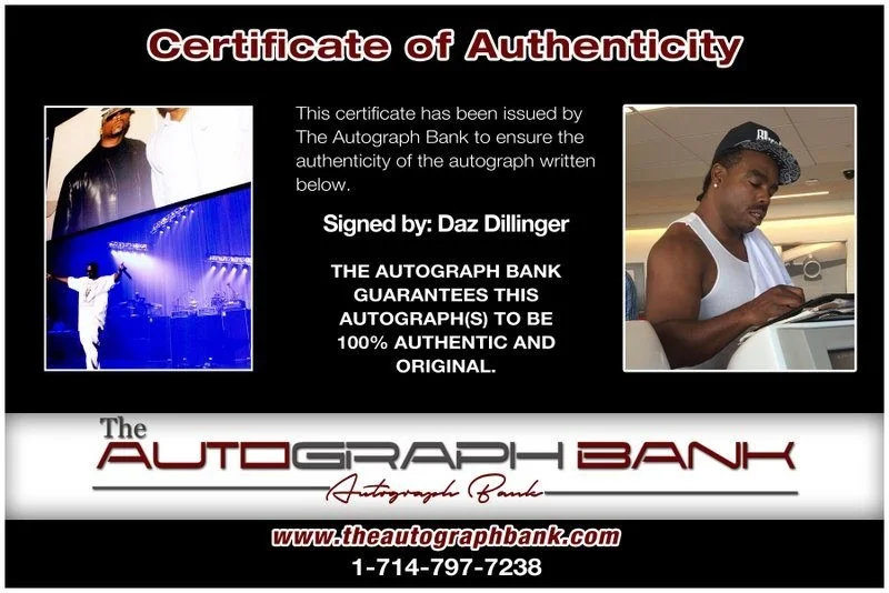 Daz Dillinger — Daz Dillinger Tha Dogg Pound authentic signed 8x10 photo W/ Certificate A11, изображение 2