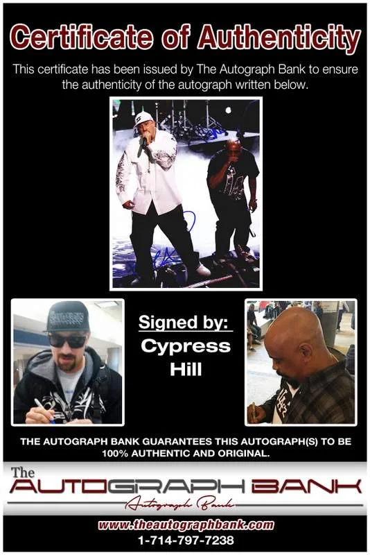 Cypress Hill — Cypress Hill authentic signed rap 8x10 photo W/Certificate Autographed (A00450), изображение 2