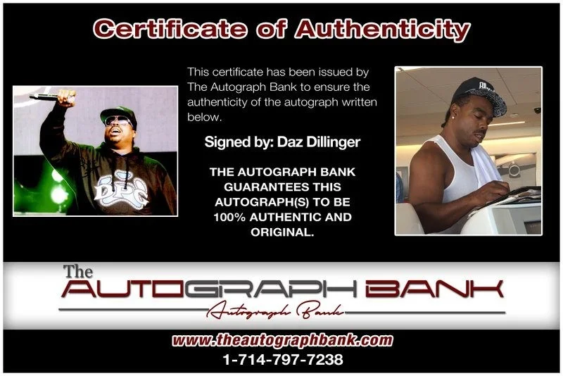 Daz Dillinger — Daz Dillinger Tha Dogg Pound authentic signed 8x10 photo W/ Certificate A31, изображение 2