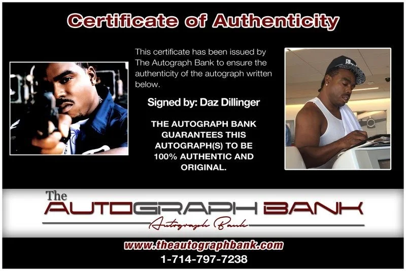 Daz Dillinger — Daz Dillinger Tha Dogg Pound authentic signed 8x10 photo W/ Certificate A20, изображение 2