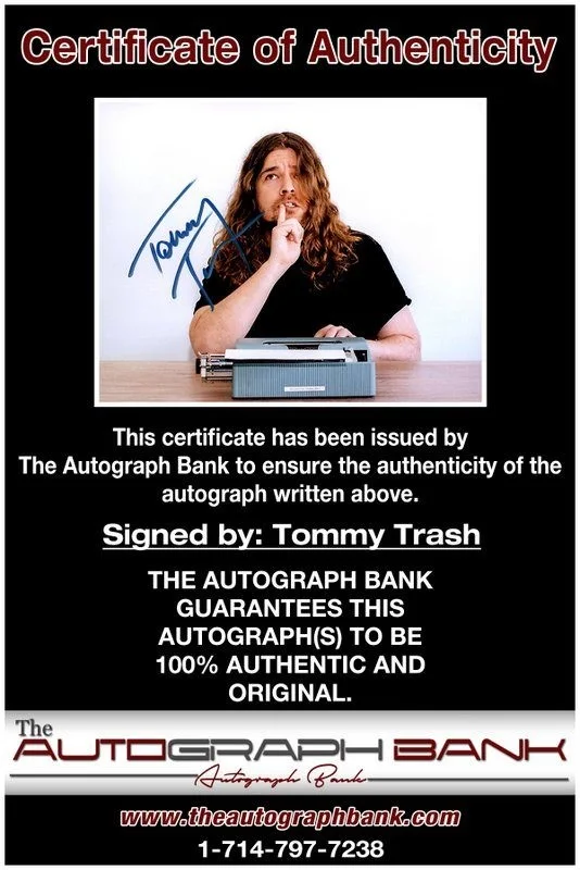 Tommy Trash — Tommy Trash authentic signed EDM DJ 8x10 photo |Cert Autographed EDC Dub step A6, image 2