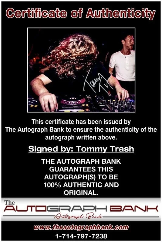 Tommy Trash — Tommy Trash authentic signed EDM DJ 8x10 photo |Cert Autographed EDC Dub step A9, image 2