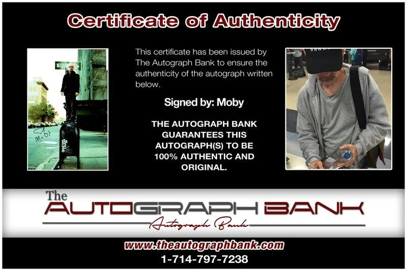Moby — Moby authentic signed EDM DJ 10x15 photo W/Cert Autographed EDC Dub step B10, image 2