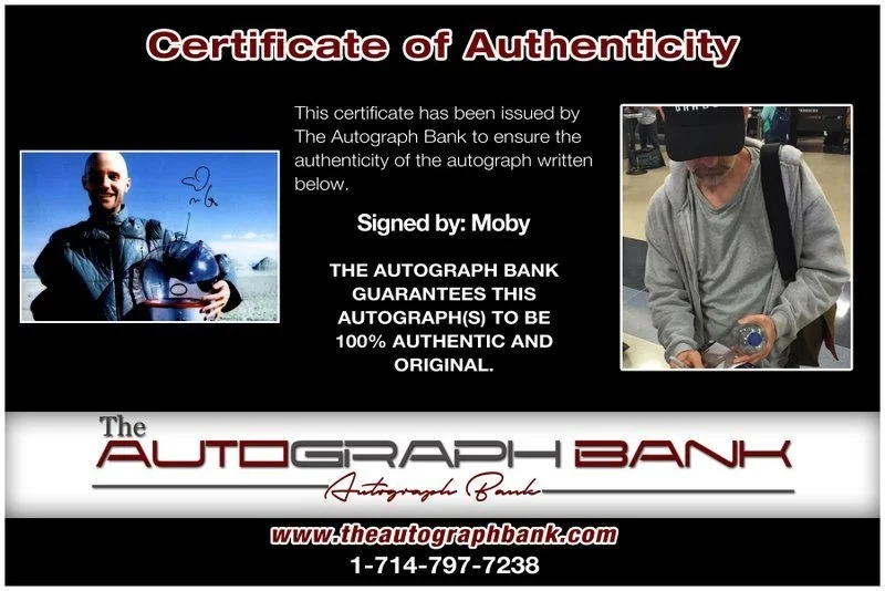 Moby — Moby authentic signed EDM DJ 10x15 photo W/Cert Autographed EDC Dub step B13, image 2