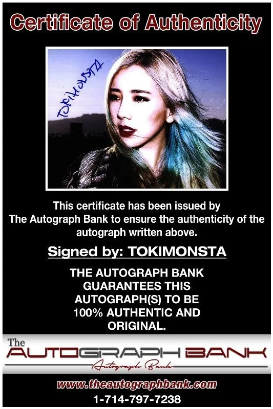 TOKiMONSTA — TOKiMONSTA authentic signed dj 8x10 photo W/Certificate Autographed (518b1), изображение 2