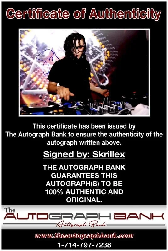 Skrillex — Skrillex authentic signed EDM DJ 10x15 photo W/Cert Autographed EDC Dub step B6, изображение 2