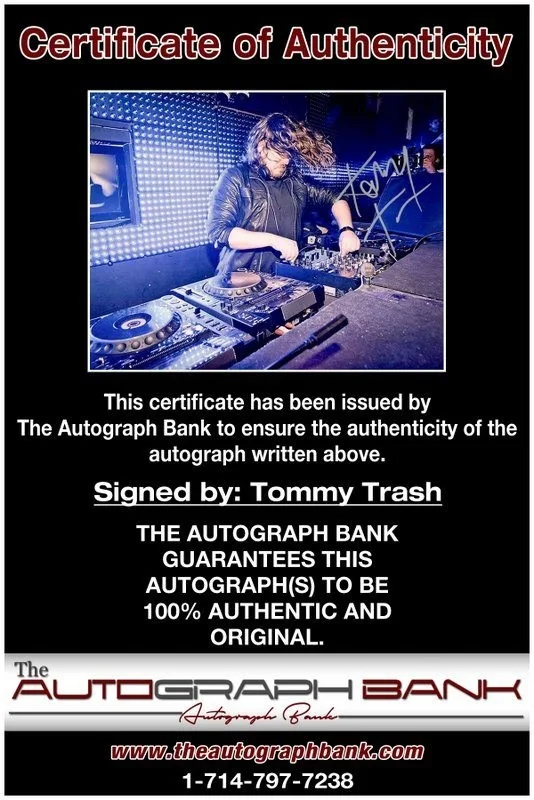 Tommy Trash — Tommy Trash authentic signed DJ 8x10 photo |CERT Autographed EDC Dub step A20, image 2