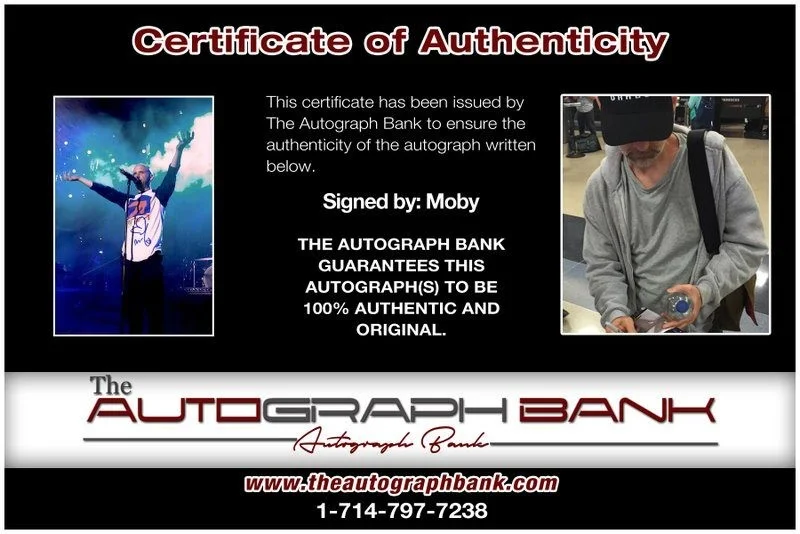 Moby — Moby authentic signed EDM DJ 10x15 photo W/Cert Autographed EDC Dub step B7, image 2