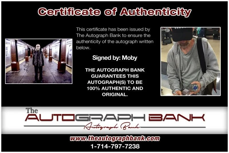 Moby — Moby authentic signed EDM DJ 10x15 photo W/Cert Autographed EDC Dub step B16, image 2