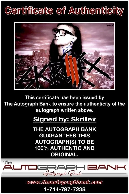 Skrillex — Skrillex authentic signed EDM DJ 10x15 photo W/Cert Autographed EDC Dub step B3, изображение 2