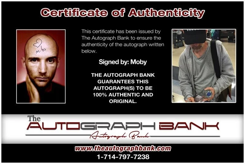 Moby — Moby authentic signed EDM DJ 10x15 photo W/Cert Autographed EDC Dub step B12, image 2