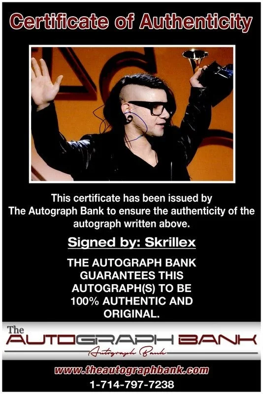 Skrillex — Skrillex authentic signed EDM DJ 10x15 photo W/Cert Autographed EDC Dub step B7, изображение 2