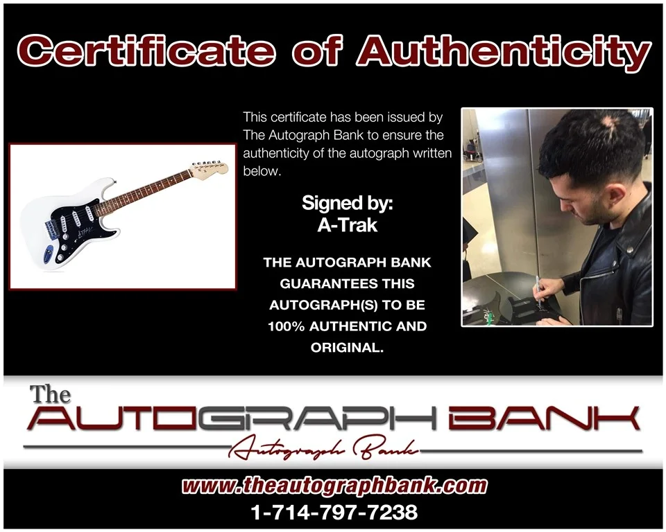 A-Trak — A-Trak EDM DJ authentic signed electric guitar W/ Certificate Autographed (WE1), image 2