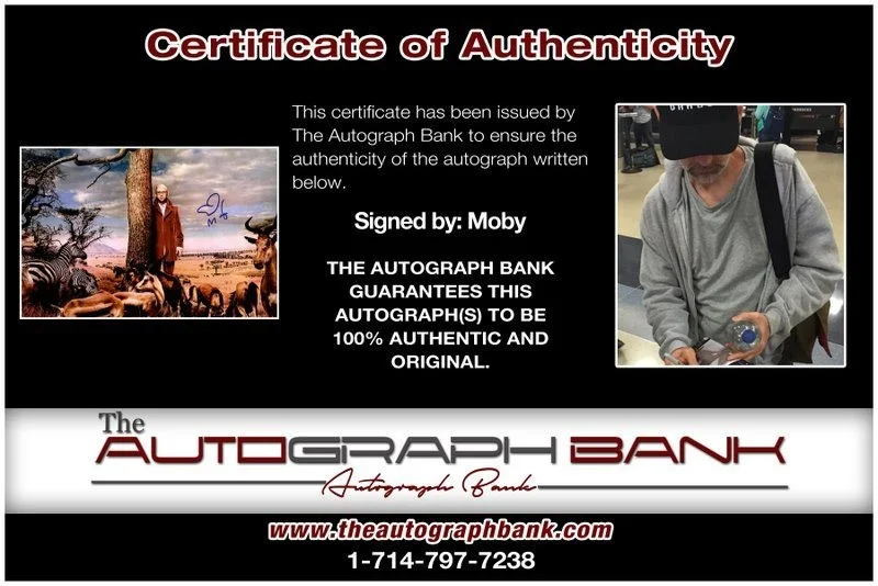 Moby — Moby authentic signed EDM DJ 10x15 photo W/Cert Autographed EDC Dub step B2, image 2