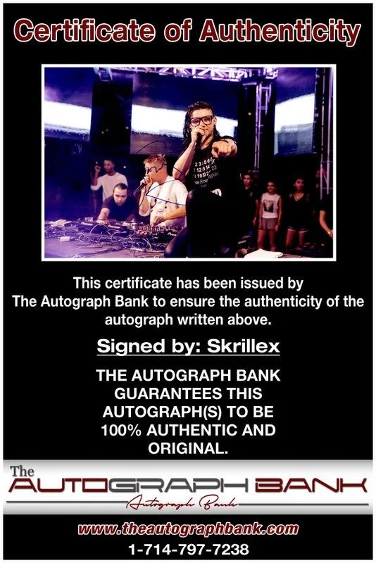 Skrillex — Skrillex authentic signed EDM DJ 10x15 photo W/Cert Autographed EDC Dub step B4, изображение 2
